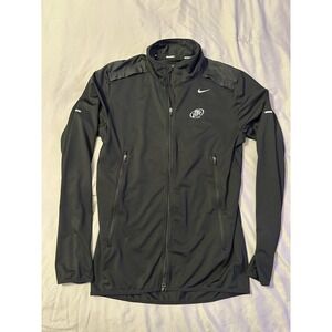 Nike Running Men's Full Zip Jacket Black Reflective Miller Lite Size Small
